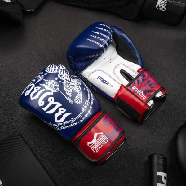 phantom boxerske rukavice Muay Thai modre 2