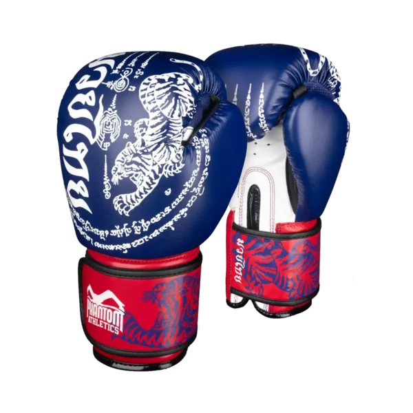 phantom boxerske rukavice Muay Thai modre