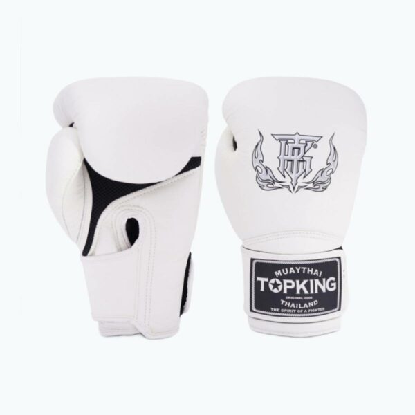 boxerske rukavice top king super air single tone bile 2